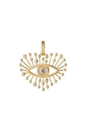 Eden Presley Protection & Love Diamond Pendant in Metallic Gold at Nordstrom