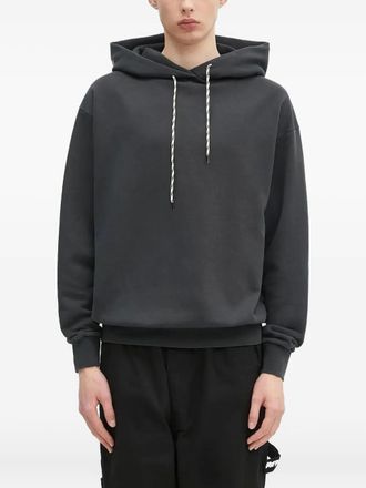 Aries drawstring-detail hoodie - men - Cotton - M - Black