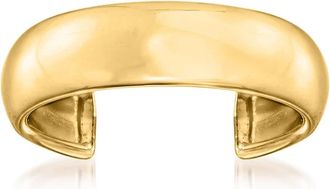 RS Pure by Ross-Simons 14kt Yellow Gold Wide Adjustable Toe Ring