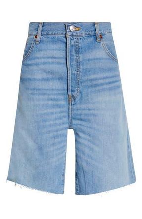 Re/Done 90s Raw Hem Long Denim Shorts in Hacienda at Nordstrom Rack, Size 25