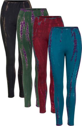 Wicked Dragon Tie dye Leggings (Green, S/M)