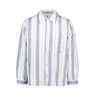 Olaf Hussein Gewatteerd Gestreept Overshirt - Heren - Casual Overhemden - Veelkleurig - M - Overhemden