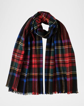 Johnstons of Elgin Tartan Cashmere Scarf