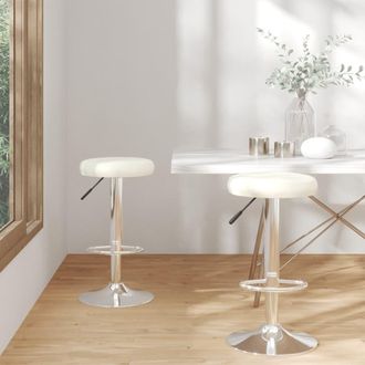 vidaXL Vidaxl - Taburetes De Cocina 2 Unidades Cuero Sint&eacute;tico Color Crema