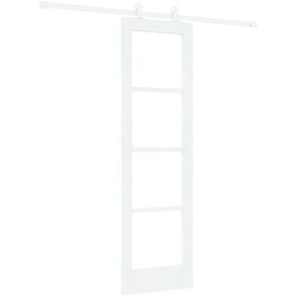 vidaXL Puerta Deslizante Orkdal Blanco 61 X 198.5 Cm Madera Y Metal Vidaxl