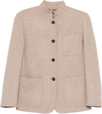 Max Mara Jack met opgestikte zak en knopen - Beige