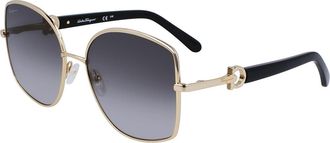 Ferragamo SF 304S 738 Womens Sunglasses Gold Size 58