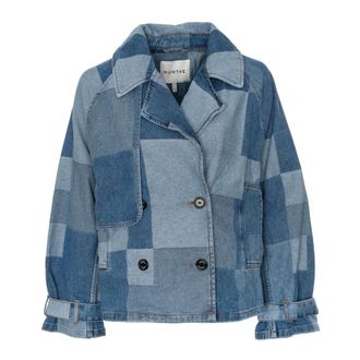 Munthe Denim Jackets, female, Blue, Size: S Patchwork Denim Jacket