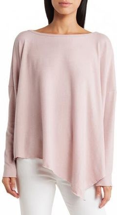 Go Couture Long Sleeve Asymmetric Hem Top in Gossamer Pink at Nordstrom Rack, Size X-Large