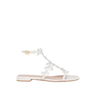 Gianvito Rossi Flat Sandals, female, White, Size: 7 1/2 US Ocean Flat
