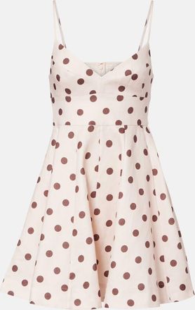 Zimmermann Abito corto in cotone a pois