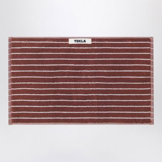 Tekla Striped reddish-brown guest towel 30x50 cm