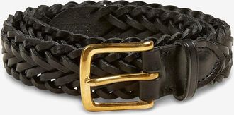 Drake's Handgeflochtener Lederg&uuml;rtel - 35 mm