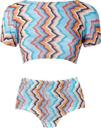 Missoni zigzag-pattern bikini - Blue