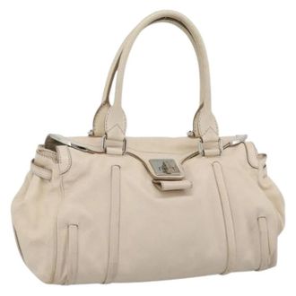 Celine Pre-owned Vintage Hand Bag - Dames - Vintage Handtas - Beige - ONE Size - Leer - Vintage