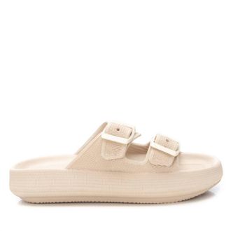 Xti Womens Rubber Flat Sandals In Beige