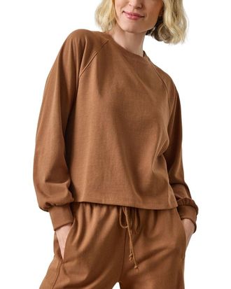 Lilla P Pleat Back Crewneck