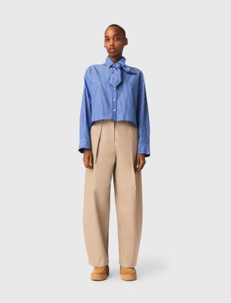 Maje Shirt With Removable Handkerchief - Blue - Maje