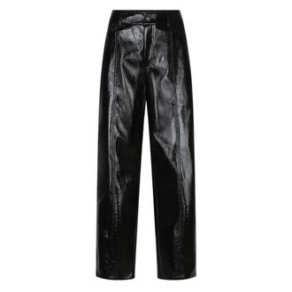 Dante6 Scene Patent Faux Leather Pants - Dames - Broeken - Zwart - Maat: XL Leer