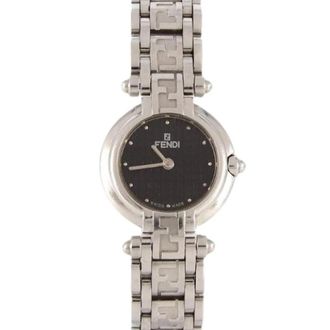 Fendi Pre-owned Roestvrijstalen Quartz 750L - Dames - Vintage Horloges - Zwart - ONE Size - Vintage
