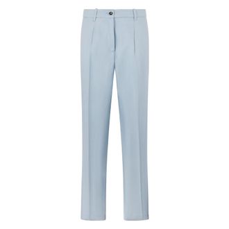 Nine In The Morning Straight Trousers, female, Blue, Size: W30 Straight Linen Pants