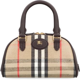 Burberry Handbags, female, Beige, Size: ONE SIZE Bowling Bag Highlands Mini