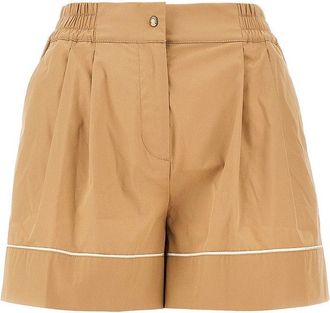 Moncler Cotton-blend high-rise shorts Woman 40