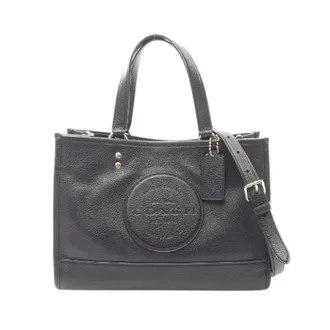 Coach Pre-owned Tote Bags, female, Black, Size: ONE SIZE Pre-owned Dempsey Carryall With Patch Leather Handbag