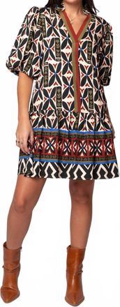 THML Clothing Sonora Mini Dress In Black Multi