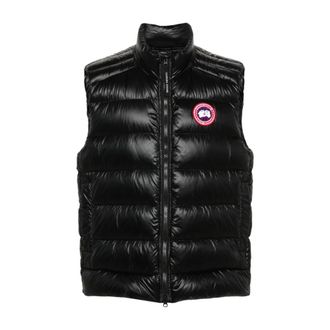 Canada Goose Waistcoats, male, Black, XL, Black Crofton Padded Vest Lightweight Warmth