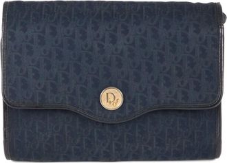 Dior Borsa a tracolla Oblique anni 1980 - Blu