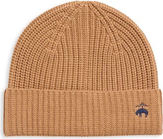 Brooks Brothers Wool & Cashmere Blend Knit Beanie in Camel at Nordstrom Rack
