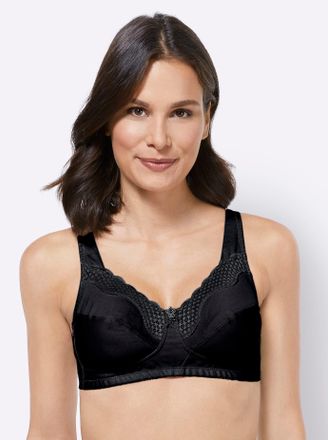 Exquisite Form B&uuml;gelloser BH EXQUISITE FORM, Damen, Gr. 100, Cup C, schwarz, 60% Baumwolle, 35% Polyamid, 5% Elasthan, BHs B&uuml;gelloser BH