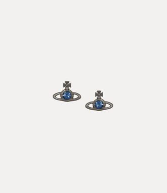 Vivienne Westwood Nano Solitaire Earrings Ruthenium-denim-blue-crystal Ruthenium-denim-blue-crystal Women