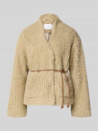 Vero Moda Jacke mit Bindeg&uuml;rtel Modell KIRA in Beige, Gr&ouml;&szlig;e 34
