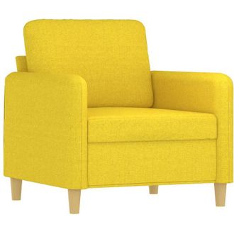 vidaXL Sill&oacute;n De Tela Amarillo Claro 60 Cm Vidaxl