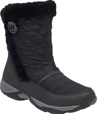 Easy Spirit Womens Easy Spirit Exposure Black Faux Fur Mid-Calf Winter Boots LION73