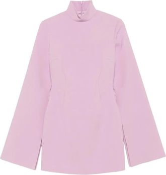 Solace London Abito corto con collo a imbuto - Rosa