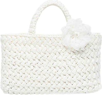 Carmen Sol Positano Raffia in White at Nordstrom, Size Small