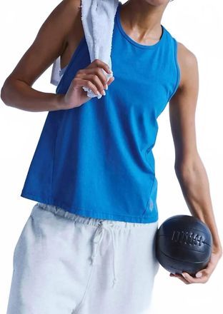 Free People Hot Shot Twist Tank Top In Light Cobalt