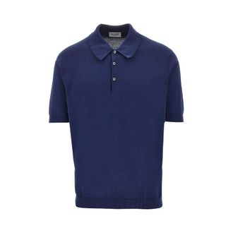 John Smedley Cotton knit polo shirt Man XXL