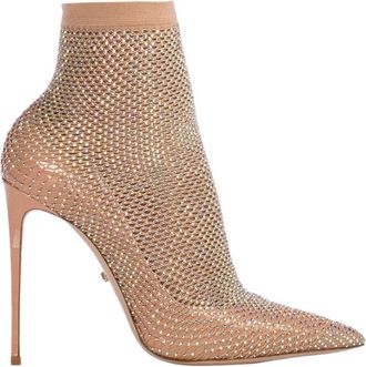 Le Silla Calza con Cristalli - Dames - Laarzen met Hak - Beige - 40 EU - Schoenen