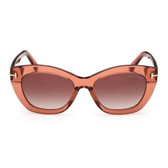 Tom Ford Linda Brown Gradient Cat Eye Ladies Sunglasses FT1285 42F 53