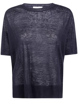 Majestic Linen Round Neck Sweater