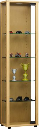 ebuy24 Ebuy24 - Vitrina De Vidrio Vcm De Pie Vitrina De Vidrio Con Vidrio De Seguridad Esg Dimensiones Aprox. Al. 115 X An. 33 X P. 18 Cm Soporte Vitrina De 
