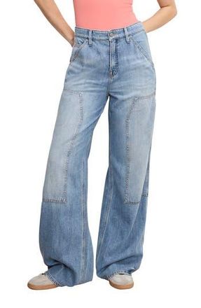 Good American Good Standard High Waist Straight Leg Carpenter Jeans in Indigo879 at Nordstrom Rack, Size 6