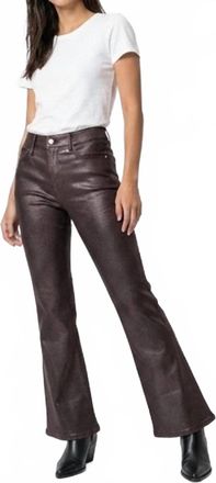 Frame Denim Le Crop Mini Bootcut Coated Jeans In Mahogany