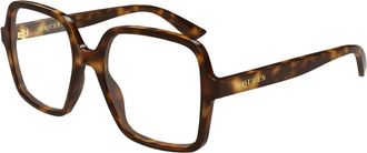 Alexander McQueen Optisch Montuur - Dames - Brillen - Bruin - 52 MM - Leer - Accessoires