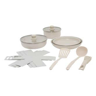 5five Simply Smart Juego De Utensilios De Cocina &laquo;essentiels&raquo;, 12 Piezas, Color Beige - 5five