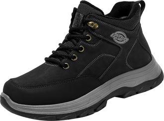 Generic Couple Women Men Hiking Boot Shoes Cotton Short Shoes Boots Winter Walking Boots Men (Black, 8.5)